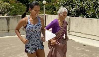 Milind Soman's 80-yr-old mom works out with his wife Ankita