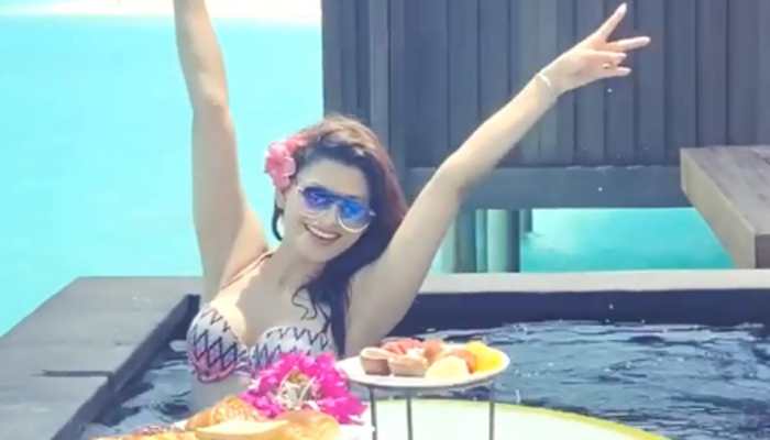 Bikini-clad Urvashi Rautela&#039;s breakfast in pool video from her Maldives vacay is breaking the internet!