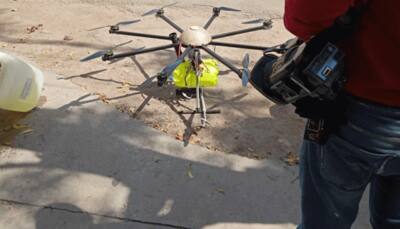 Noida Authority conducts sanitisation drive, uses drones for spraying disinfectant to contain COVID-19 