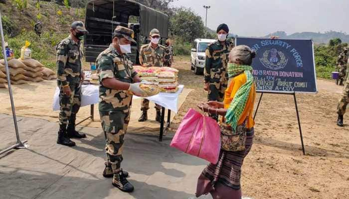 Amid lockdown due to coronavirus COVID-19, BSF helps citizens along borders by providing them essentials