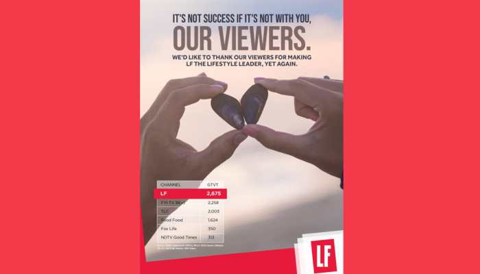 LF thanks viewers as channel continues to rank #1 in Food &amp; Lifestyle Category, Digital Platform rises to 3.2 mn users