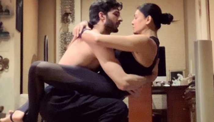 Entertainment News: Sushmita Sen&#039;s yoga video makes boyfriend Rohman Shawl feel &#039;lucky&#039; - Watch 