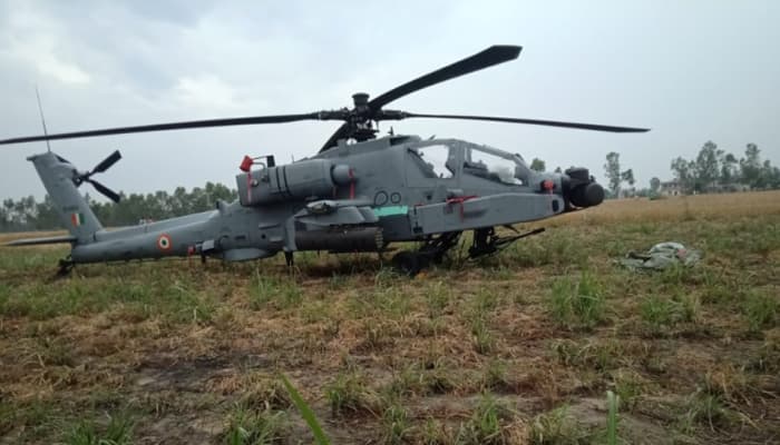 Indian Air Force AH-64 Apache helicopter makes emergency landing in Punjab&#039;s Hoshiarpur