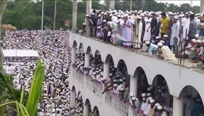 Thousands gather at Bangladesh’s Brahmanbaria to attend last rites of Maulana Zubayer defying coronavirus COVID-19 lockdown 