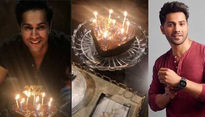 Varun Dhawan cuts heart-shaped cake at home on 33rd birthday