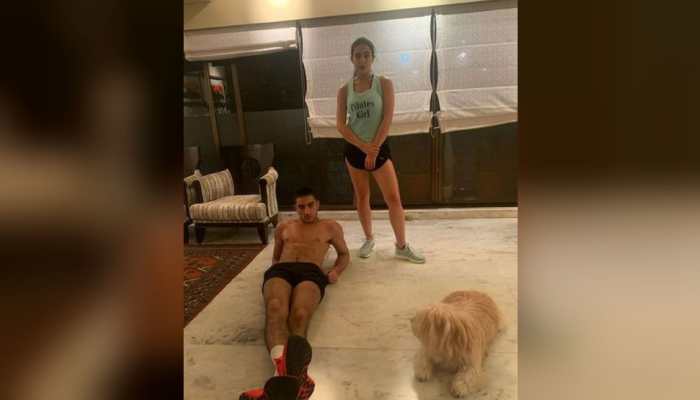 Sara Ali Khan’s brother Ibrahim steals the thunder in this pic of them working out together