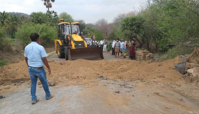 Tamil Nadu erects walls at Andhra Pradesh&#039;s Chittoor border, demolishes later