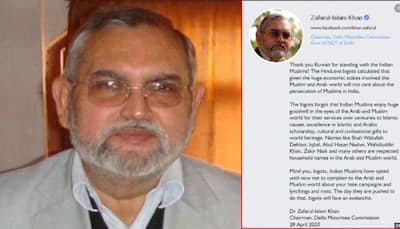 Delhi Minority Commission chief Zafarul-Islam Khan's Facebook post creates controversy; BJP seeks action against him