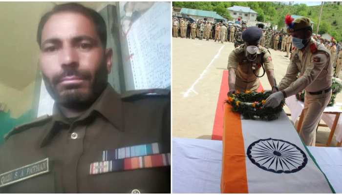 J&amp;K Police salutes SI Qazi martyred in Handwara encounter 