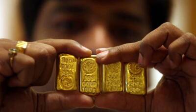 Gold prices on Monday rose Rs 213 to Rs 45,740 per 10 gram