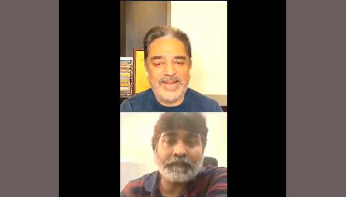 Entertainment News Kamal Haasan S Video Chat With Vijay Sethupathi Goes Viral Netizens Love It Watch Regional News Zee News