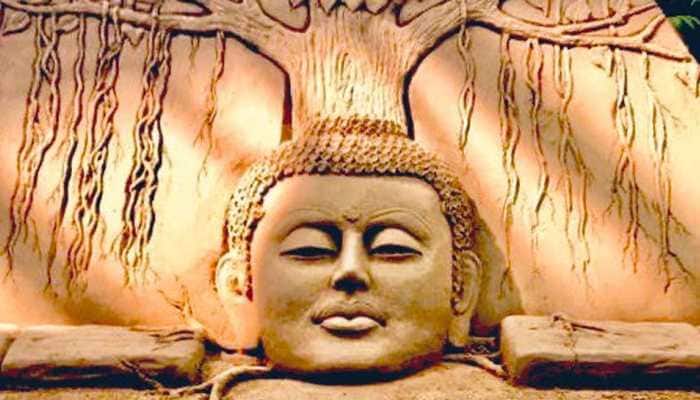 On Buddha Purnima, Sudarsan Pattnaik&#039;s Buddha sand art depicts peace, serenity - Pics