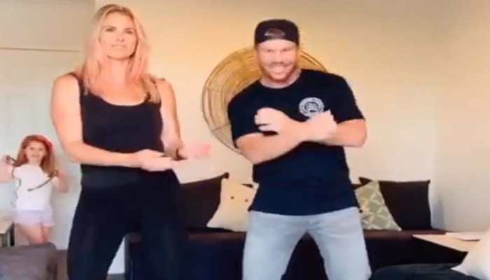 David Warner shakes leg with wife Candice on famous Prabhu Deva song 'Muqabla'