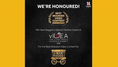 LF Originals bags special mention award at the Video Media Awards and Summit 2020 for 'Street foodz of India' 