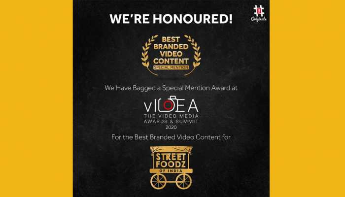 LF Originals bags special mention award at the Video Media Awards and Summit 2020 for 'Street foodz of India' 