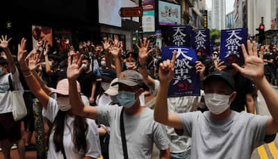 Protests in Hong Kong against China`s proposed national security law; over 180 arrested