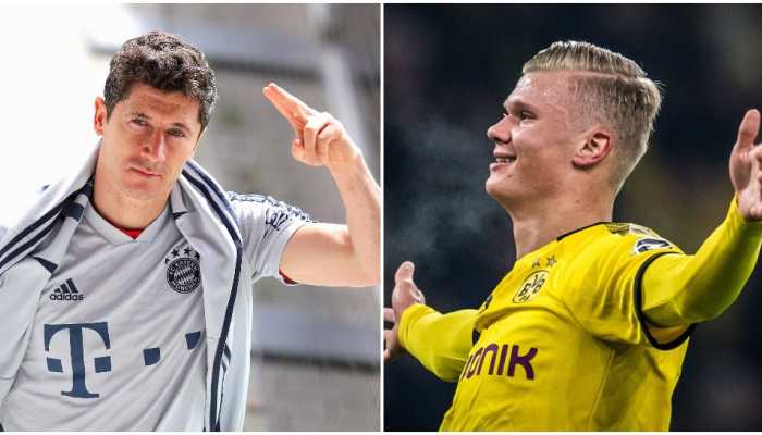 Bayern Munich manager Hansi Flick feels it's 'too early' to compare Erling Haaland to Robert Lewandowski
