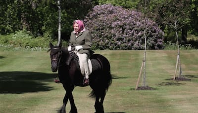 Queen Elizabeth II rides horse in first lockdown sighting in UK