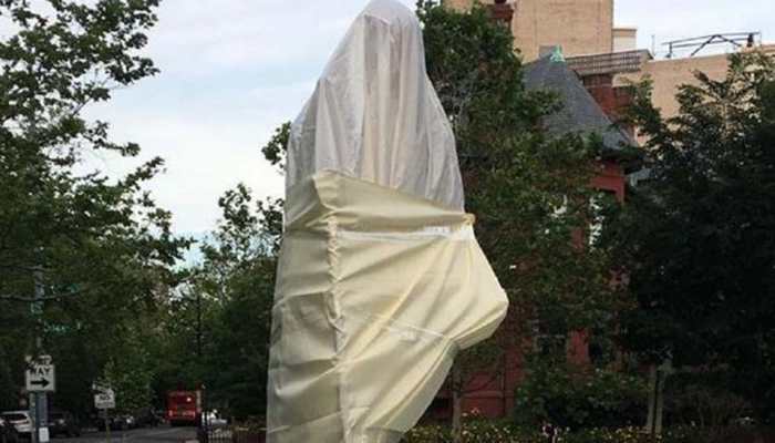 Mahatma Gandhi’s statue outside Indian Embassy in Washington vandalised, probe on