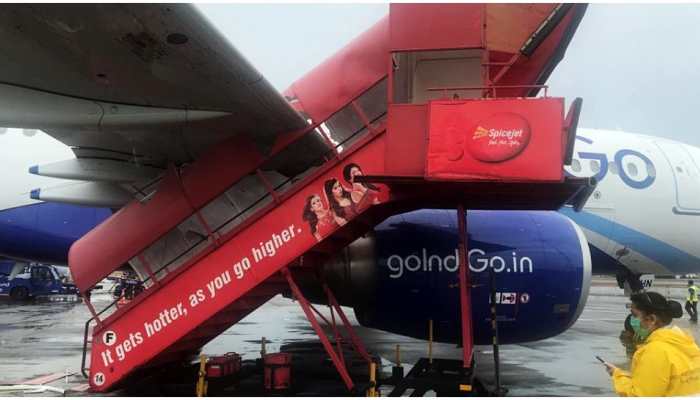 Spicejet ladder rams into parked IndiGo plane due to strong winds at Mumbai Airport