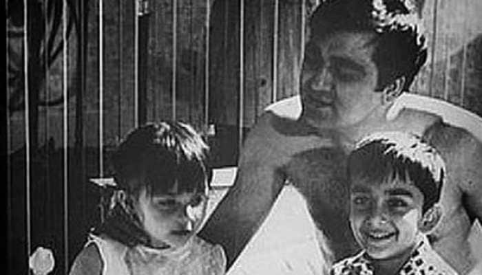 Bollywood News Sanjay Dutt Shares Childhood Pic On Dad Sunil Dutt S 91st Birth Anniversary People News Zee News Sunil dutt, saira banu, mehmood, kishore kumar, j. sanjay dutt shares childhood pic on dad