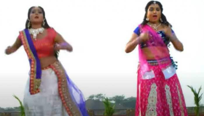 Bhojpuri stunners Aamrapali Dubey and Anjana Singh’s sizzling dance moves in ‘Sautiniya Ke Chakkar Mein’ makes song viral again