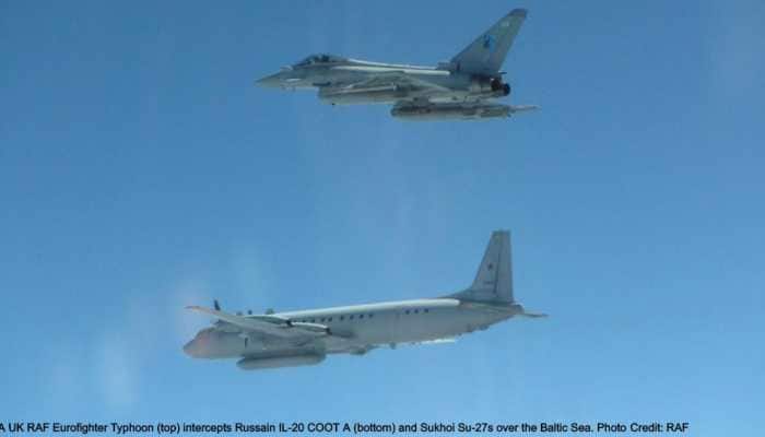 UK Eurofighter Typhoons intercept Russian Sukhoi Su-27s, IL-20 spy plane over Baltic Sea