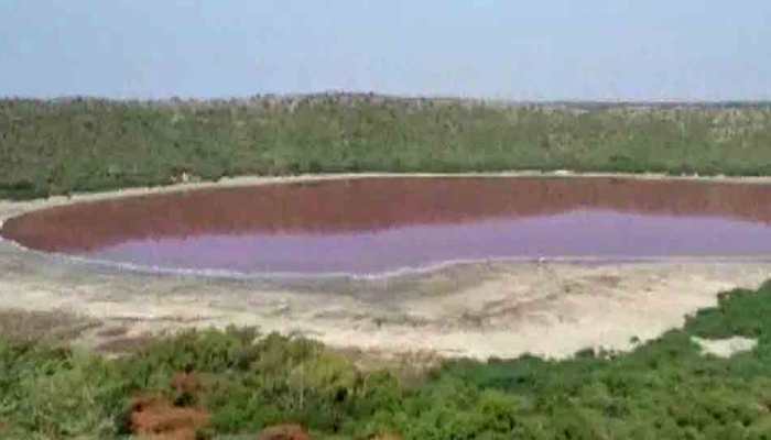 50,000-yr-old Lonar Lake in Maharashtra turns pink mysteriously, experts surprised