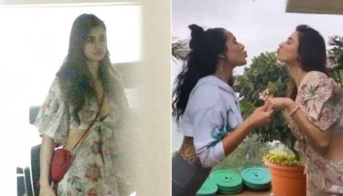 Disha Patani drops by rumoured boyfriend Tiger Shroff’s home on birthday. See pics