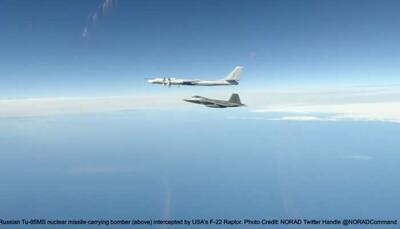 Russian Sukhoi Su-35s, Tu-95MS nuclear bombers intercepted by USA's F-22 Raptors near Alaska