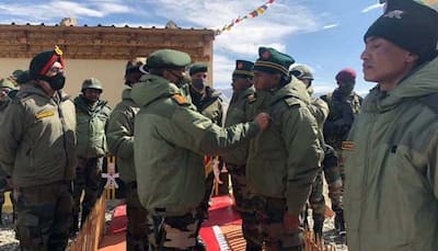 Army chief General Naravane visits forward areas in Ladakh; awards commendation cards to soldiers who fought during face-off with China