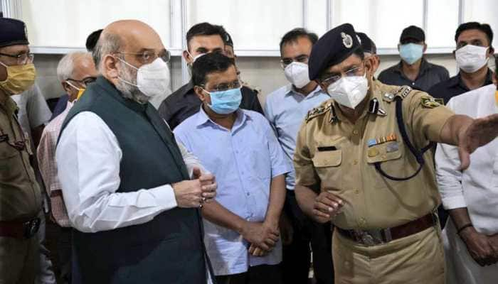 Amit Shah visits 10,000-bed COVID care facility in Delhi, reviews arrangements