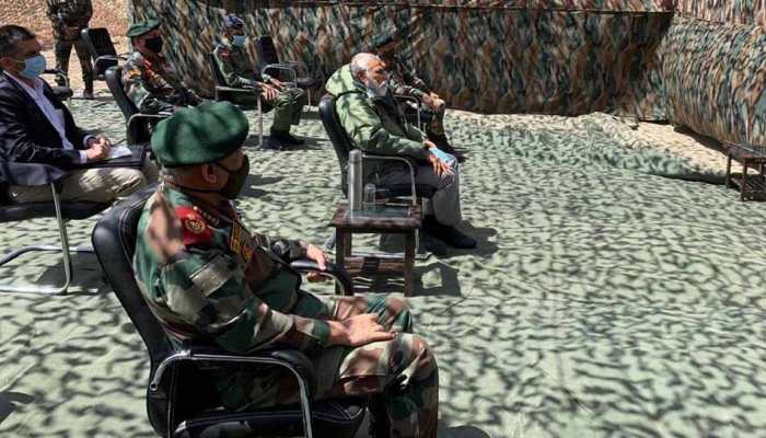 PM Narendra Modi, CDS General Bipin Rawat meet soldiers in Leh, top Army officers brief on LAC tension