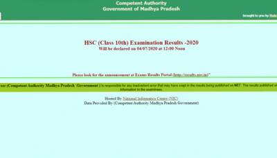 MP Board MPBSE 10th Result 2020: Class 10 result released at mpbse.nic.in 