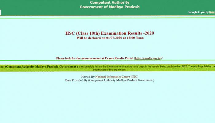 MP Board MPBSE 10th Result 2020: Class 10 result released at mpbse.nic.in 