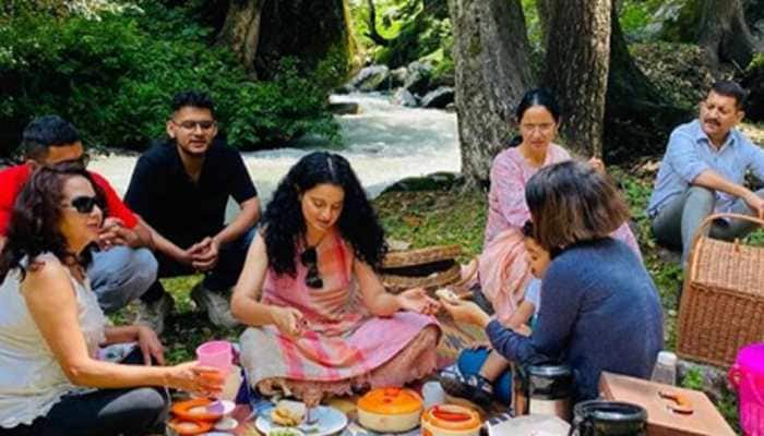 Inside Kangana Ranaut&#039;s idyllic picnic date with family in the hills - In pics