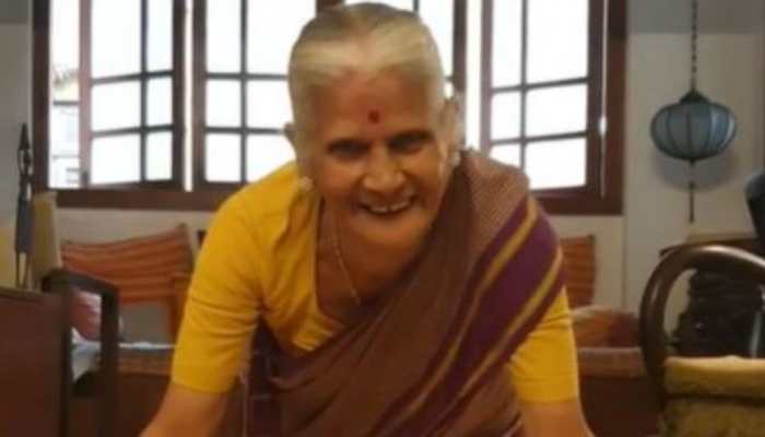 Milind Soman&#039;s mother Usha Soman celebrates 81st birthday with push-ups setting fitness goals x infinity