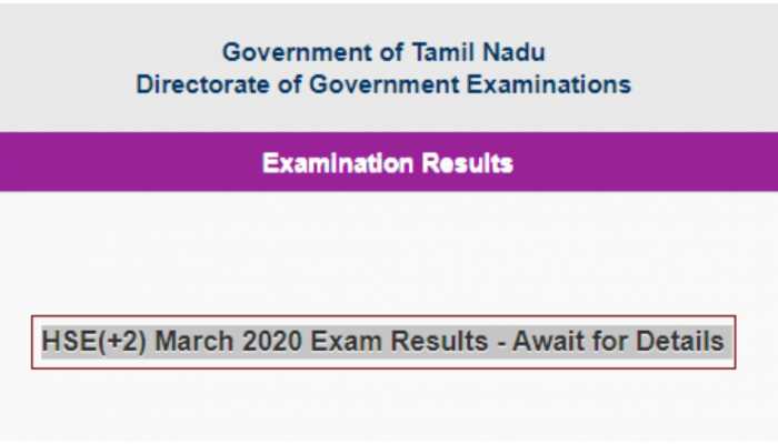 Tamil Nadu HSE(+2) exam results 2020 not yet out; 'Await for Details' says, official website tnresults.nic.in