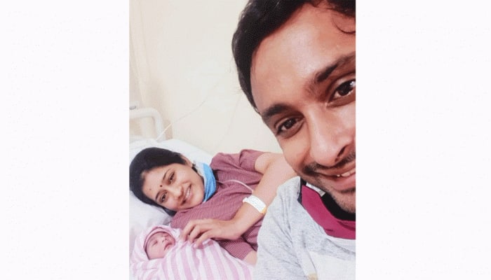 Ambati Rayudu and wife Chennupalli Vidya blessed with a baby girl; netizens congratulate