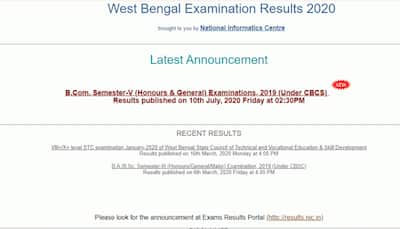 WBBSE Madhyamik class 10 results 2020 to be declared on July 15, class 12 results on July 17
