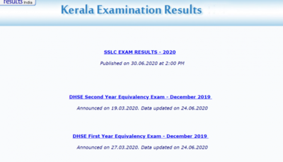 Kerala DHSE +2 results 2020 results declared, pass percentage climbs to 85.13%