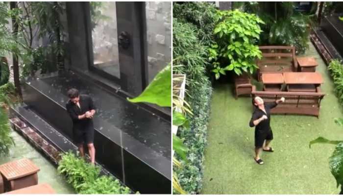 Sachin Tendulkar enjoys &#039;simpler joys of life&#039;, drenches himself in Mumbai rains; daughter Sara shoots video