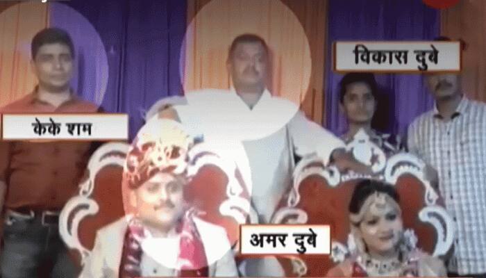 Vikas Dubey, suspended cop KK Sharma at henchman Amar Dubey's wedding — Viral video