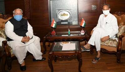Rajasthan CM Ashok Gehlot meets Governor Kalraj Mishra after 2 Bharatiya Tribal Party MLAs extend support