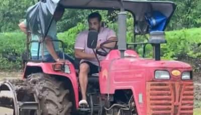 Trolled over post on farmers, Salman Khan now shares video of himself ploughing field on tractor