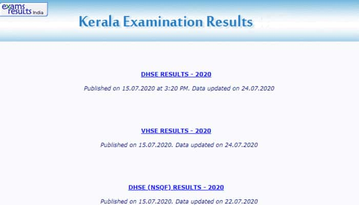 DHSE Kerala Plus One results 2020 results to be released on kerala.gov.in, keralaresults.nic.in