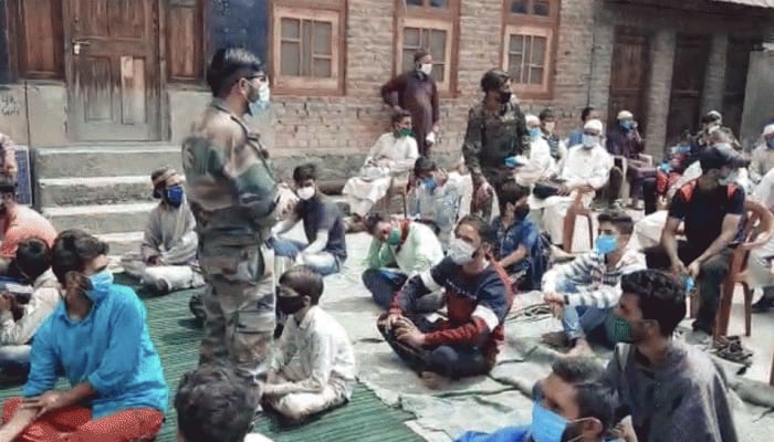 Indian Army conducts awareness campaign on coronavirus in Kashmir&#039;s Shopian, people laud effort