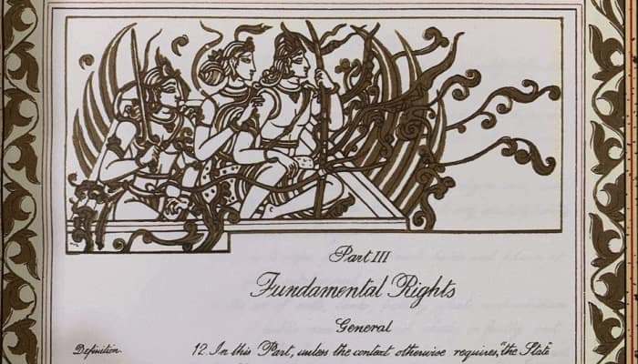 Union Minister RS Prasad shares Lord Ram's photo from original copy of Constitution