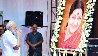 PM Narendra Modi pays tribute to Sushma Swaraj on her death anniversary