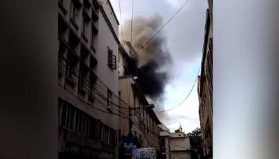 Massive fire breaks out in Kolkata's Pollock Street building, 15 fire tenders rushed to spot